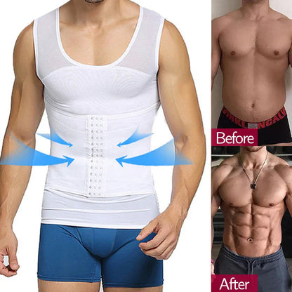 Men Hook Adjustable Tank Top Breathable Body Shaper