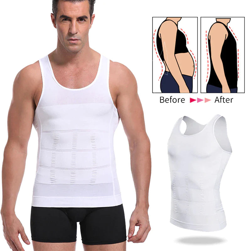 Slim and Lift Men's Body Shaper Vest with Firming Panels