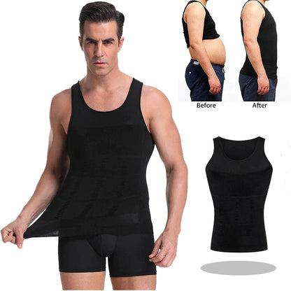 Slim and Lift Men's Body Shaper Vest with Firming Panels