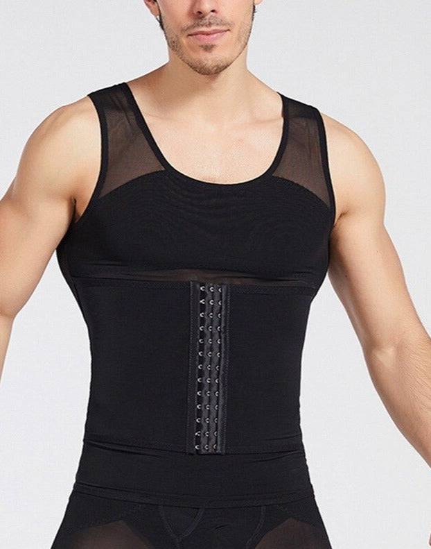 Men Hook Adjustable Tank Top Breathable Body Shaper