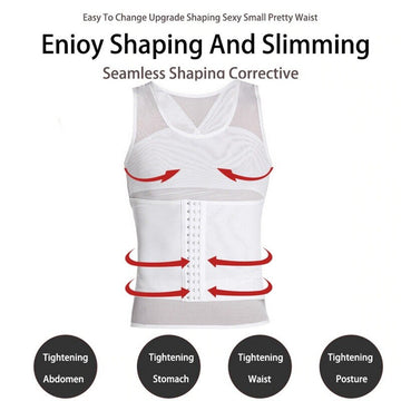 Men Hook Adjustable Tank Top Breathable Body Shaper