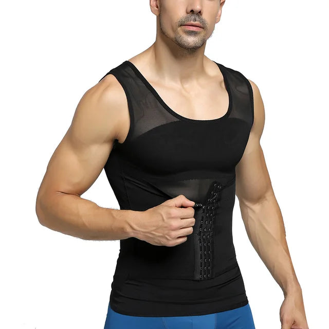 Men Hook Adjustable Tank Top Breathable Body Shaper