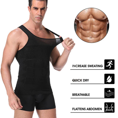 Slim and Lift Men's Body Shaper Vest with Firming Panels