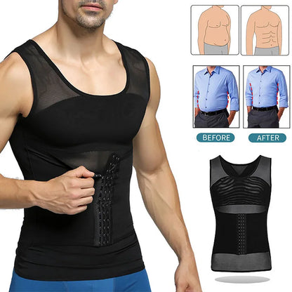 Men Hook Adjustable Tank Top Breathable Body Shaper