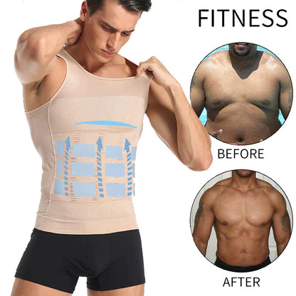 Slim and Lift Men's Body Shaper Vest with Firming Panels