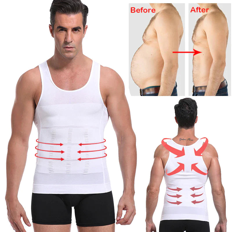 Slim and Lift Men's Body Shaper Vest with Firming Panels