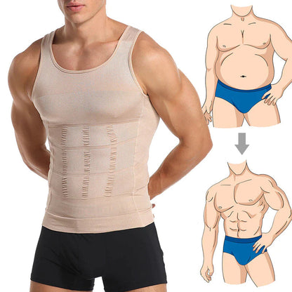 Slim and Lift Men's Body Shaper Vest with Firming Panels