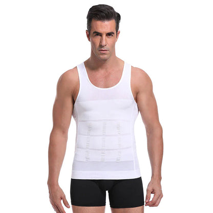 Slim and Lift Men's Body Shaper Vest with Firming Panels