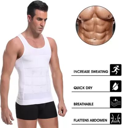 Slim and Lift Men's Body Shaper Vest with Firming Panels