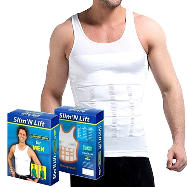 Slim and Lift Men's Body Shaper Vest with Firming Panels